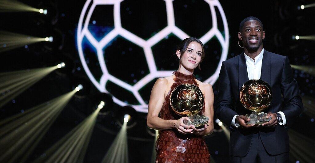 Franzose-Demb-l-und-Spanierin-Bonmat-gewannen-Ballon-d-Or
