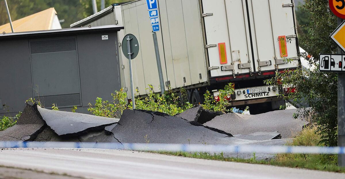 Glissement de terrain : une autoroute s’effondre près de Göteborg