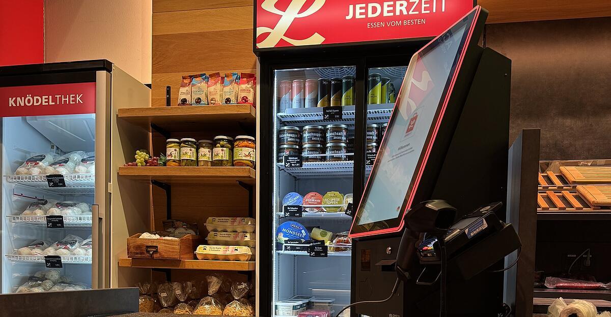 How a butcher shop becomes a self-service store after closing time