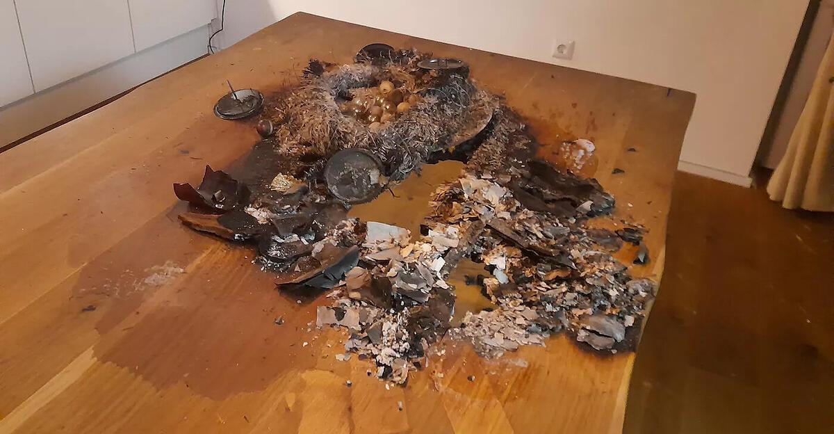 Advent wreath caught fire – fire in apartment ended lightly