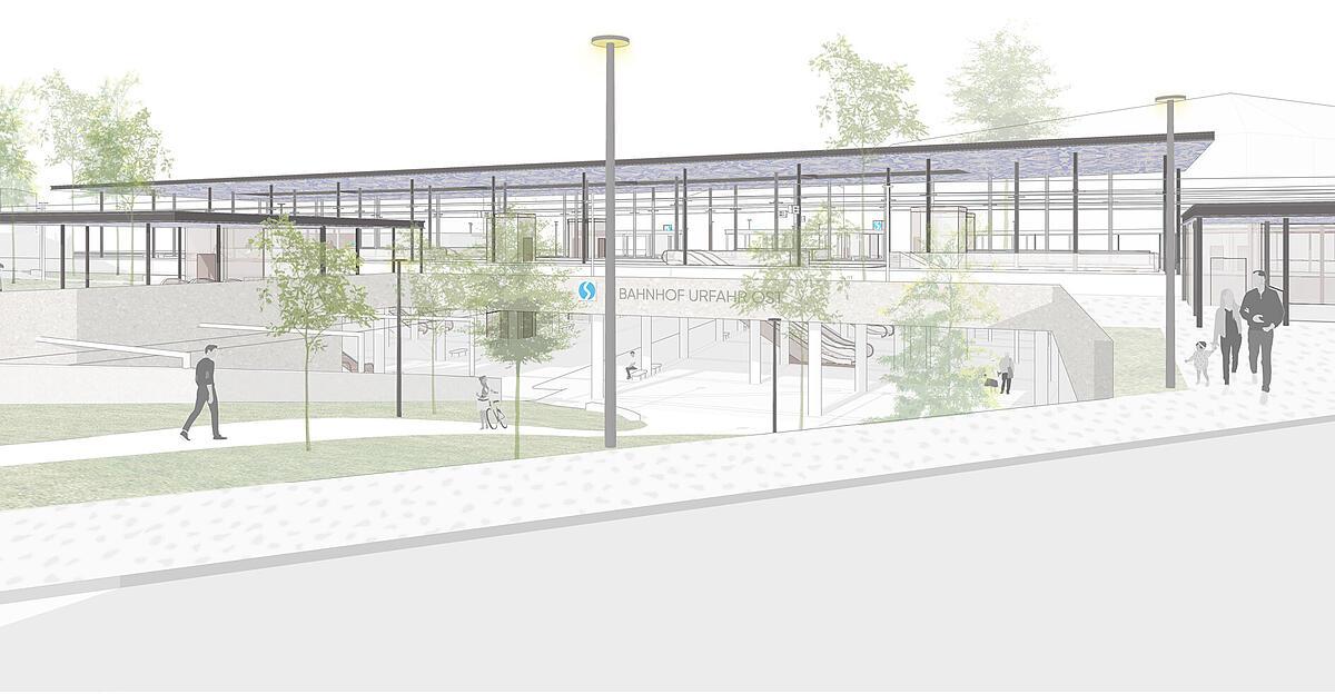 Regio-Stadtbahn: Ein leichter Pavillon wird der neue Mobilitätsknoten in Urfahr