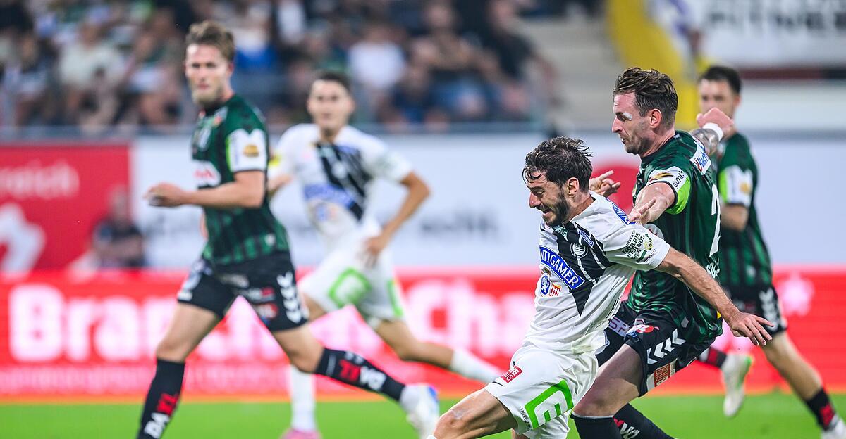 Im Duell der Meister hatte die SV Ried gegen Sturm Graz mit 1:3 das ...