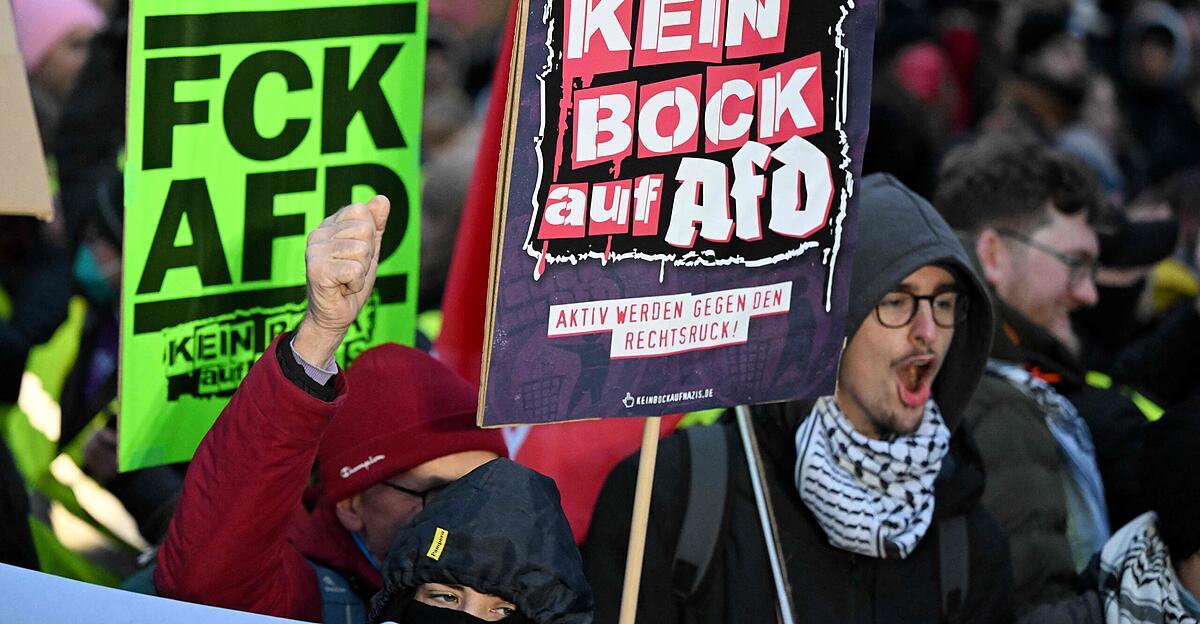 Mass protest against AfD youth in Giessen