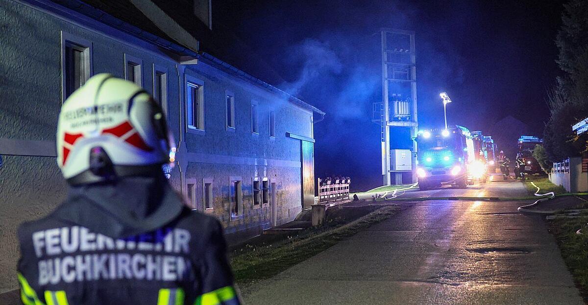 Fire in utility room: 5 fire departments deployed in Buchkirchen