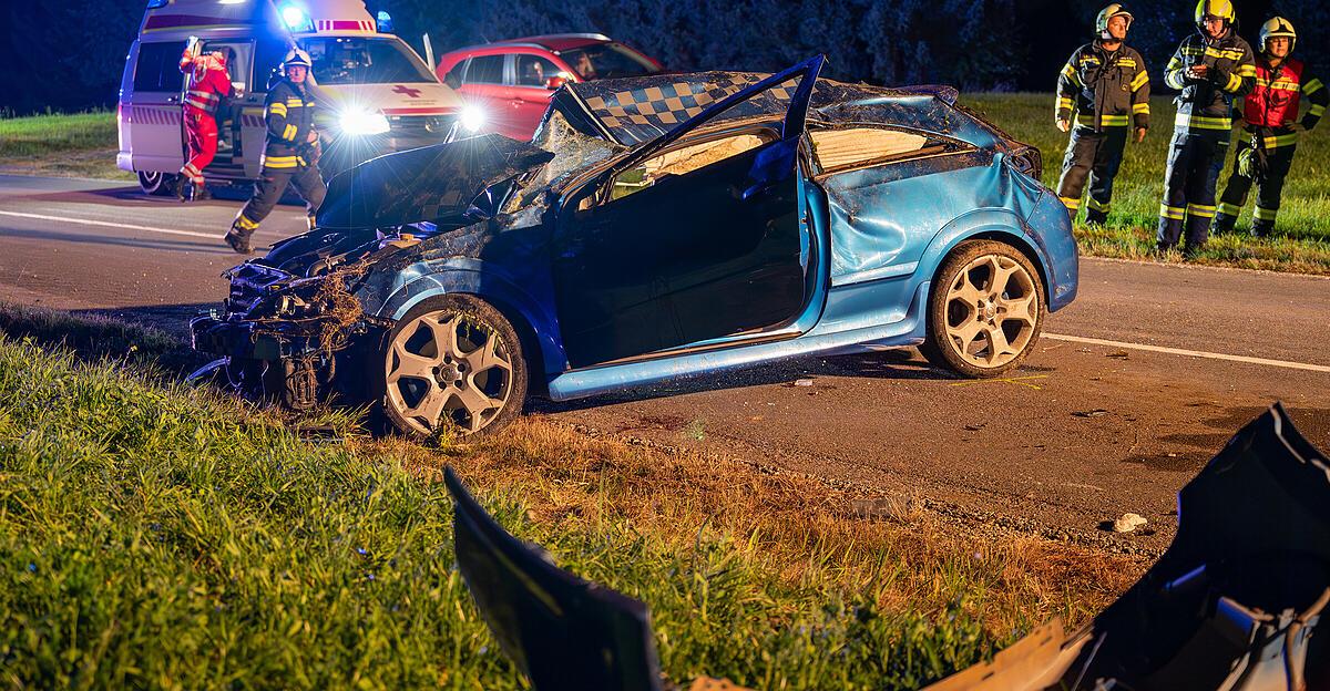 Schildorn: Car with four friends overturned - Handlebar had 2.24 per mille